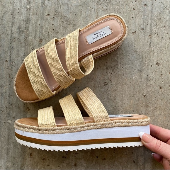 Steven | New York Lancey Platform Slides Sandals 8.5 - Picture 2 of 10